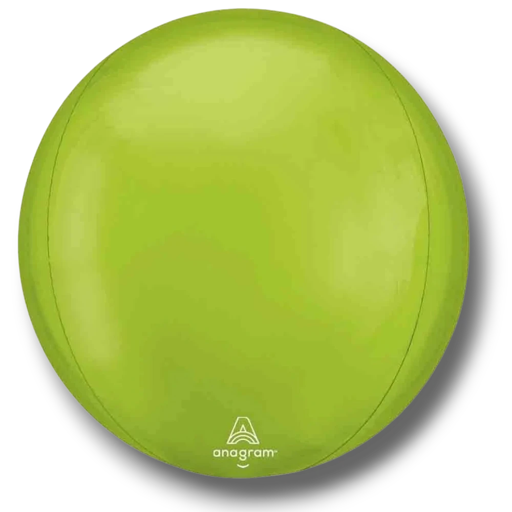 Globo esférico Orbz de color verde limón brillante de PartyStore para decoración de fiestas