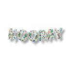 Guirnalda de globos PartyStore con letras que forman la palabra HOORAY y diseño de confeti multicolor