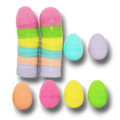 Set de 12 huevos de Pascua de plástico en colores pastel variados de PartyStore para decoración y búsqueda de huevos
