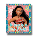 Invitaciones Moana de PartyStore con diseño colorido, flores tropicales y texto Te invito a mi Fiesta