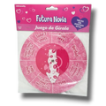 Juego de ruleta PartyStore para despedida de soltera con retos divertidos en color rosa y diseño de labios