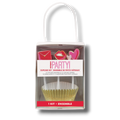Kit de PartyStore con 12 capacillos dorados y toppers decorativos de labios, corazones y sobres para cupcakes
