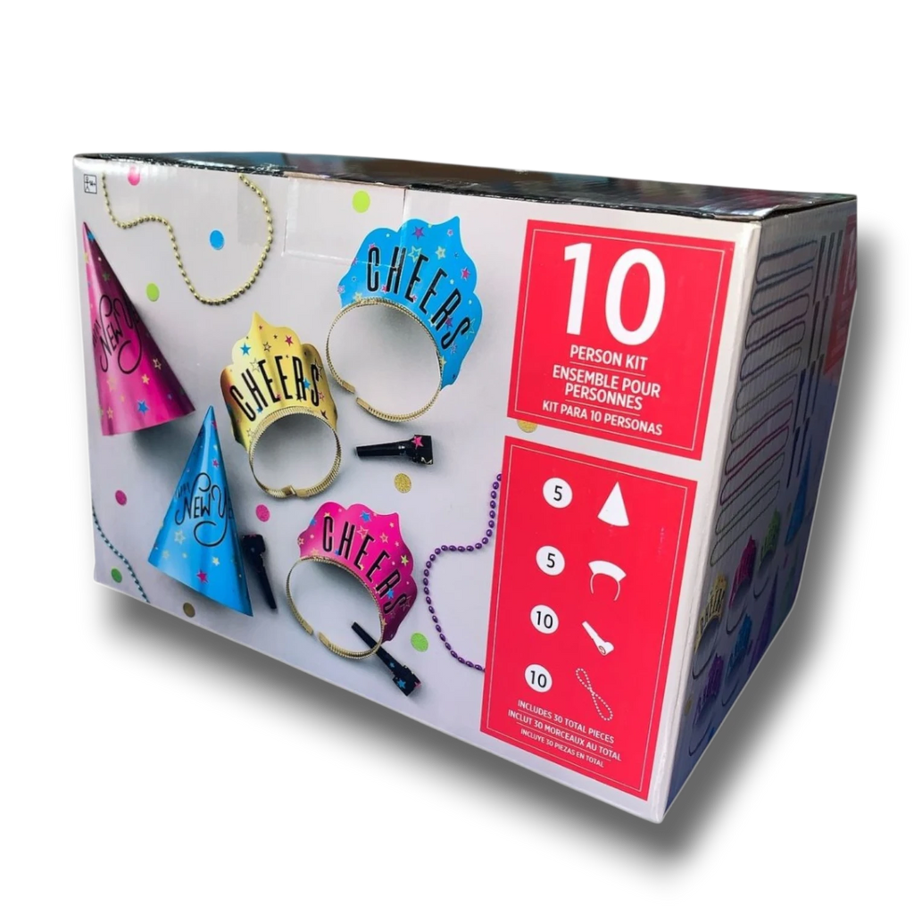 Kit de fiesta PartyStore Starlight para 10 personas con gorros, diademas Cheers y accesorios coloridos