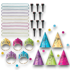 Kit de fiesta PartyStore Starlight con collares de cuentas, matracas, diademas Cheers y gorros de Año Nuevo coloridos
