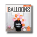 Kit de globos PartyStore Hocus Pocus con caldero negro y globos de látex en tonos naranja, rosa y blanco