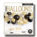 Kit de guirnalda de globos PartyStore en negro, dorado y plateado con globos de estrella para decoración de Año Nuevo