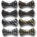 Set de 8 marcadores de copas PartyStore con diseño de pajaritas en negro, gris y dorado para Año Nuevo