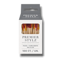 Paquete de 100 palillos de madera con flecos de colores de PartyStore para aperitivos y decoración de fiestas
