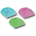 Set de 3 protectores para comida PartyStore en colores azul, rosa y verde con malla plegable para cubrir alimentos