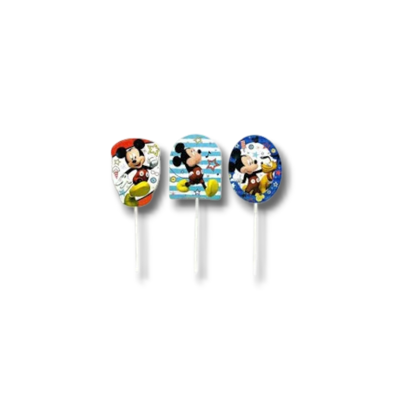 Toppers para pastel de Mickey Mouse de PartyStore con diseños coloridos y personajes de Disney para fiestas infantiles