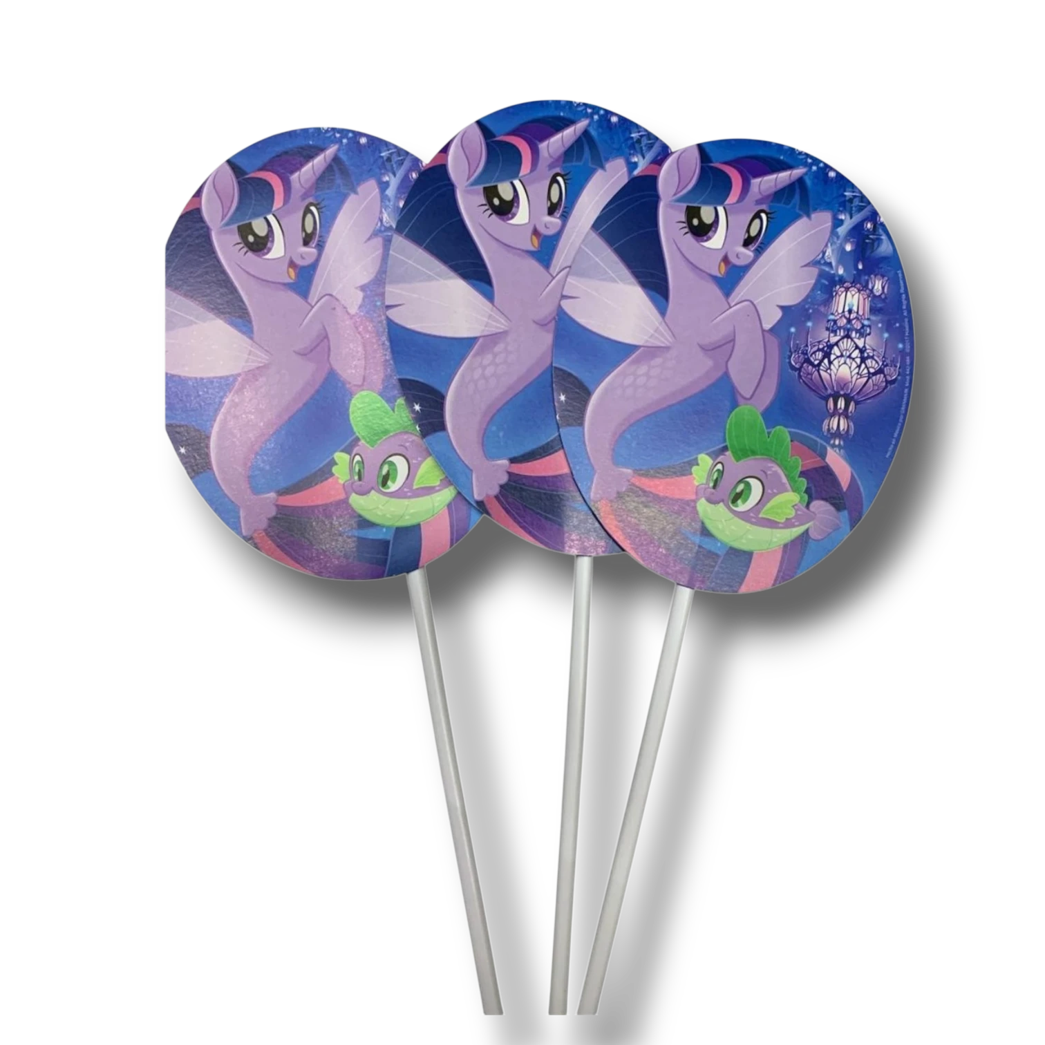 Toppers para pastel PartyStore con diseño de My Little Pony, Twilight Sparkle y Spike en forma circular