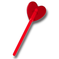 Varita luminosa PartyStore con forma de corazón rojo brillante para fiestas y eventos