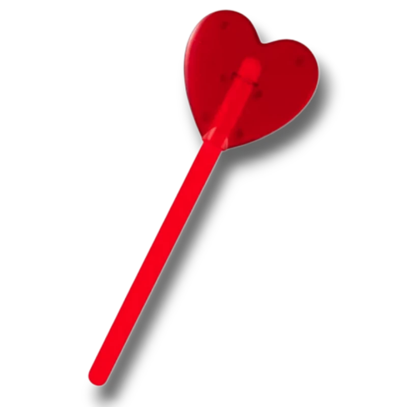 Varita luminosa PartyStore con forma de corazón rojo brillante para fiestas y eventos