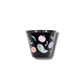 Vaso rígido PartyStore de 9oz en color negro con diseño de fantasmas y calabazas en tonos pastel para Halloween.