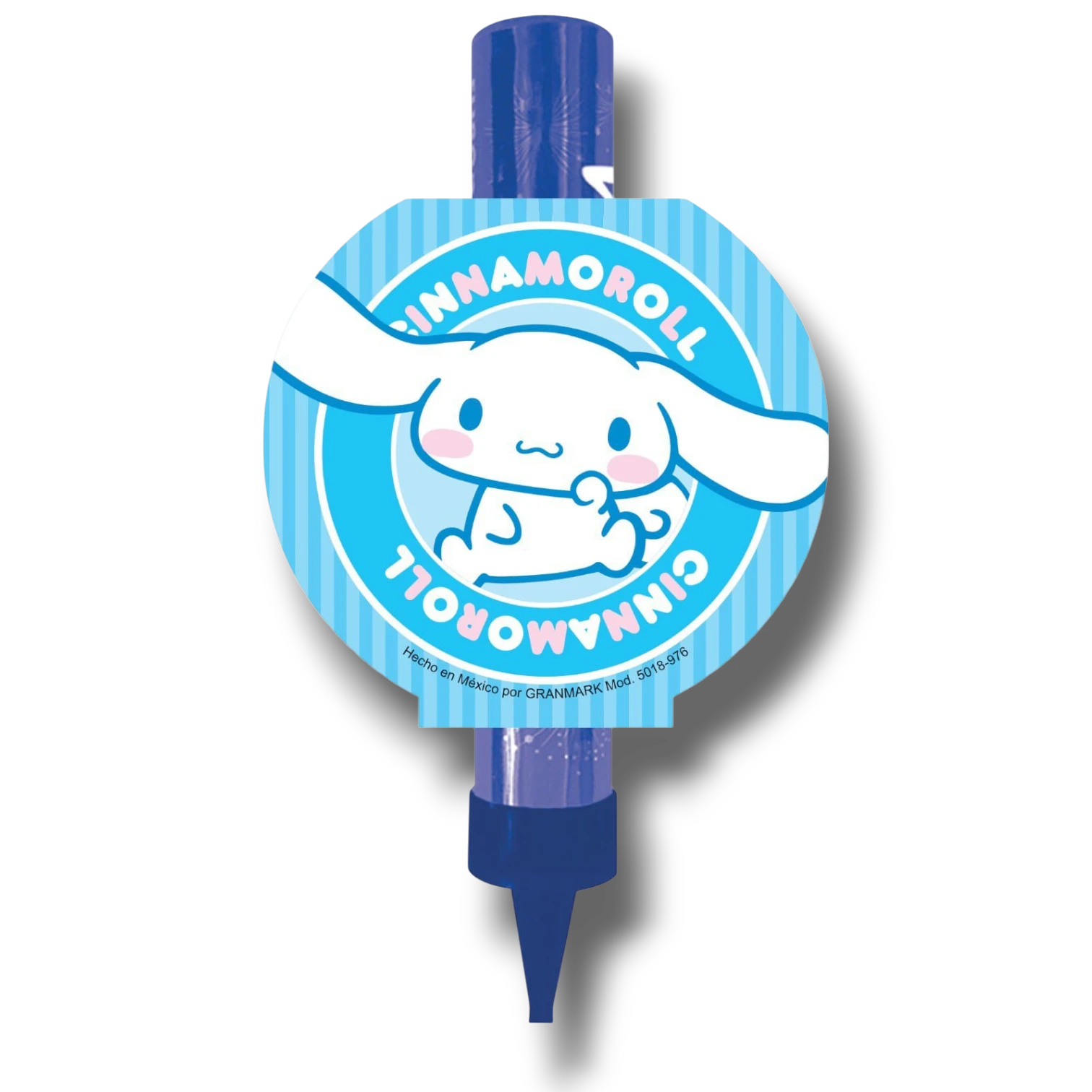 Vela mágica PartyStore con diseño de Cinnamoroll en color azul y blanco para decoración de pasteles de cumpleaños