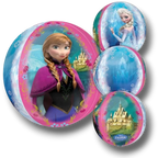 PartyStoreHere Orbz Frozen globos con Anna y Elsa, castillo de hielo y copos de nieve.